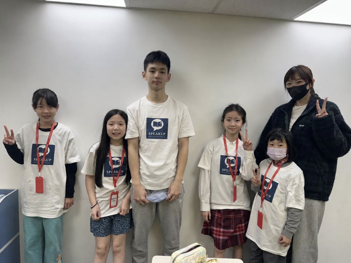 SpeakUp students and teachers in SpeakUp shirts